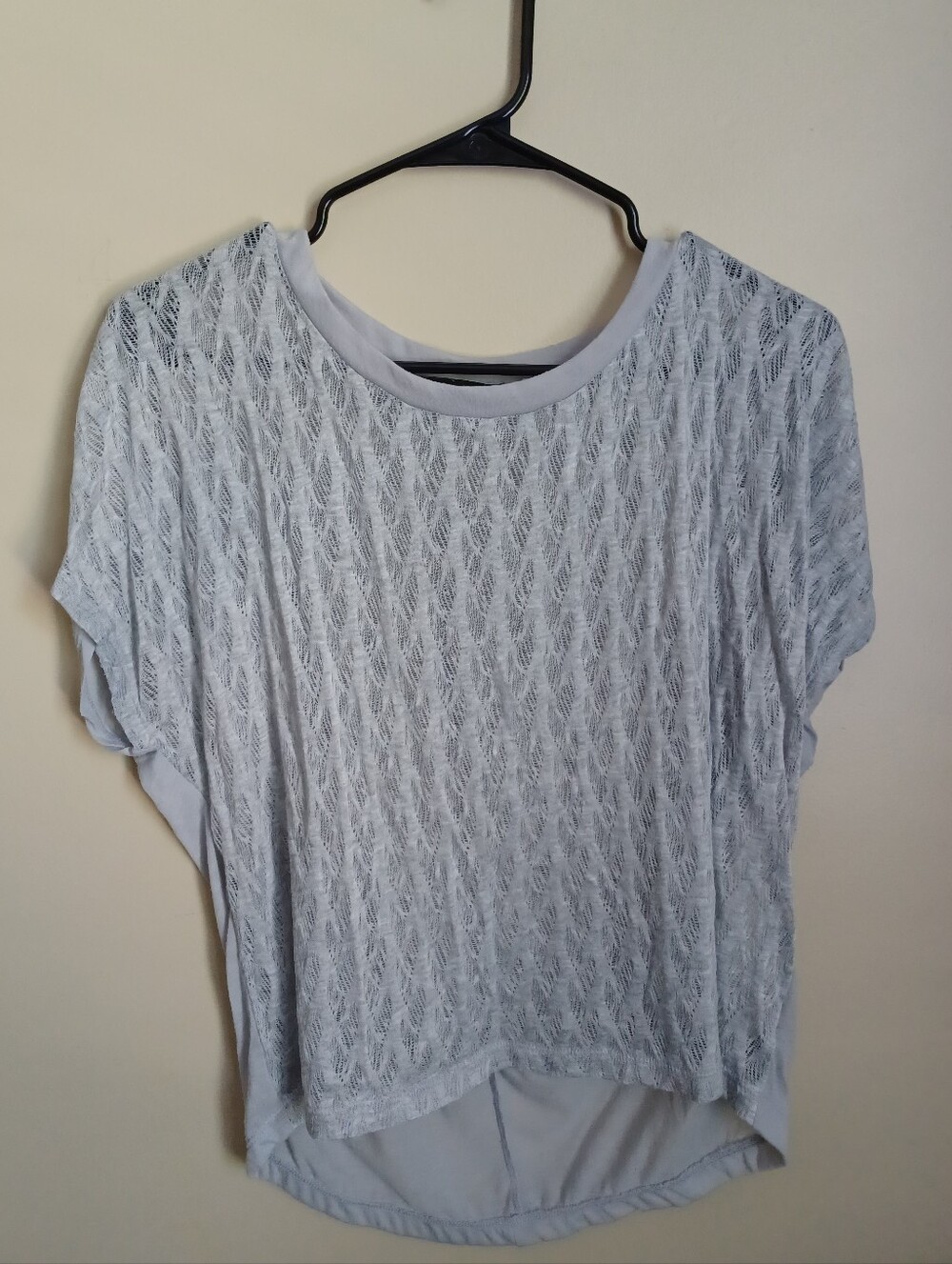 Women's Size Medium Forever 21 Gray Polyester Shirt Top Summer Clothes